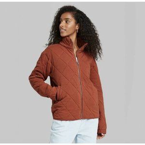NWOT Wild Fable Orange Quilted Jacket